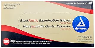 Dynarex Safe-Touch Black Nitrile Exam Gloves