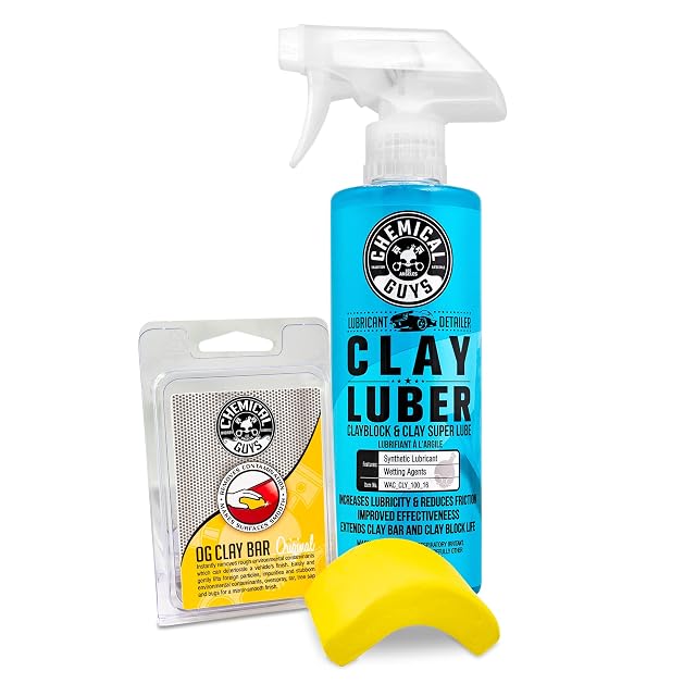 Chemical Guys OG Clay Bar (Light/Medium Duty) + Luber Kit