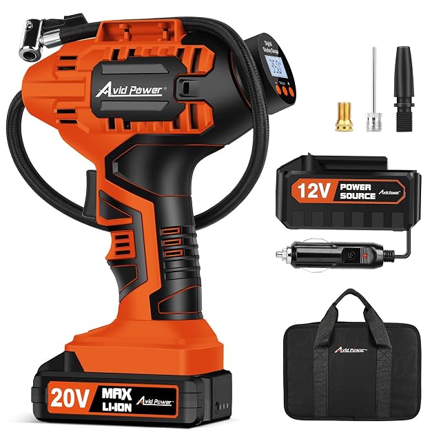 Avid Power 20V Cordless Tire Inflator (ACAP115D-O)