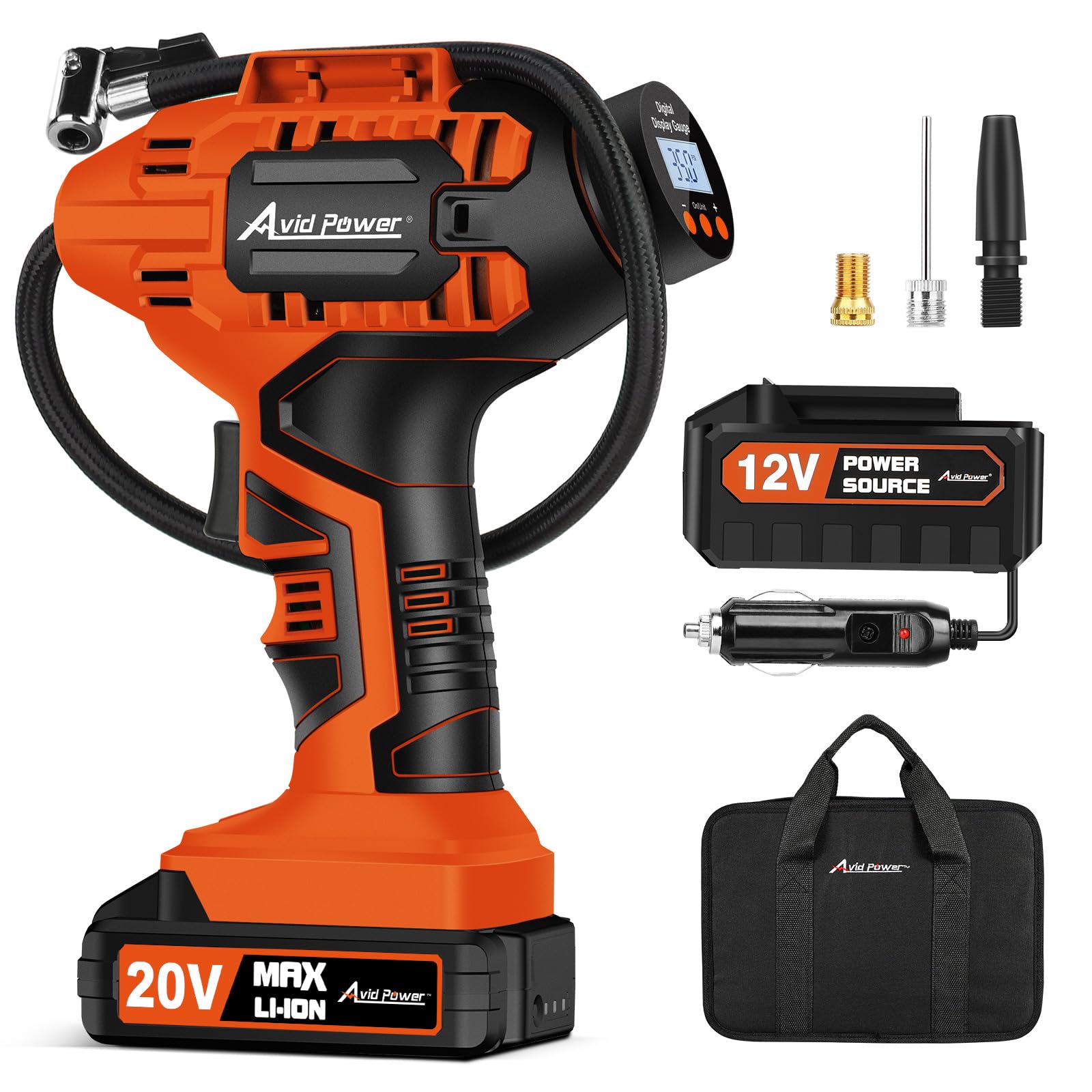 Avid Power 20V Cordless Tire Inflator (ACAP115D-O)