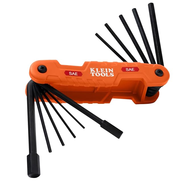 Klein Tools 70550 11-Key SAE Folding Hex Wrench Set