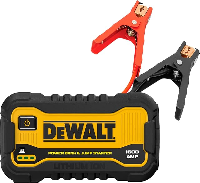 DEWALT DXAELJ16 1600 Peak Amp Jump Starter with USB Power Station