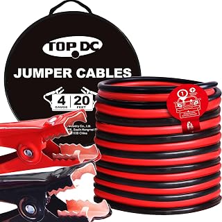TOPDC 4 Gauge 20 Feet Jumper Cables