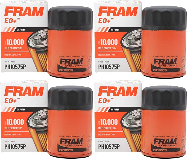 FRAM Extra Guard Plus PH10575P 10K Mile Spin-On Oil Filter (4-Pack)