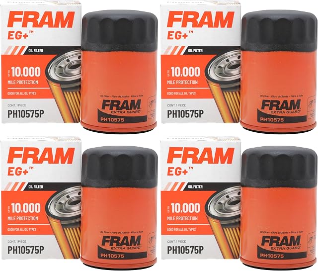 FRAM Extra Guard Plus PH10575P 10K Mile Spin-On Oil Filter (4-Pack)