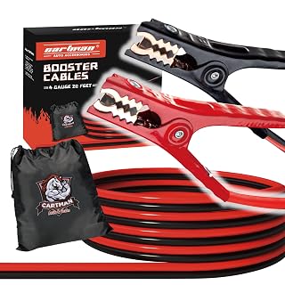 CARTMAN 4 Gauge 20 Feet Jumper Cables UL-Listed