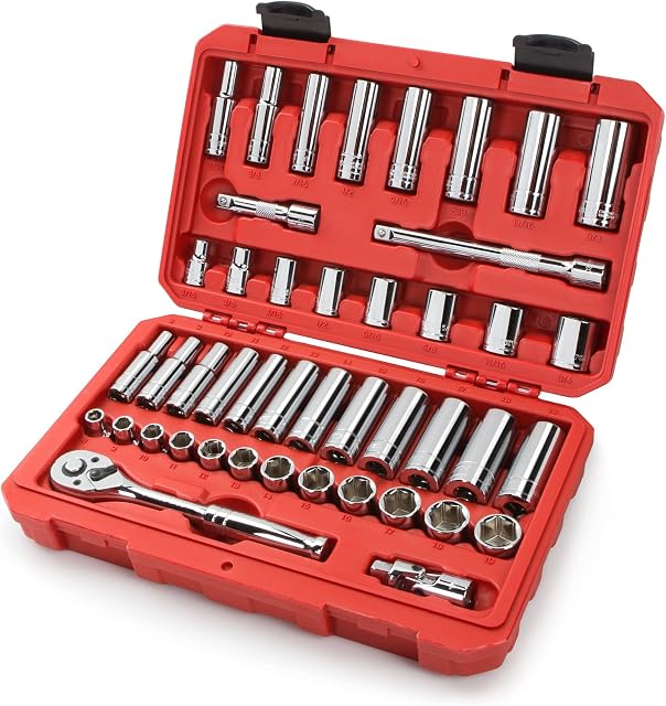Tekton 3/8-Inch Drive Socket Set, 45-Piece (13101)