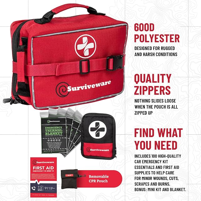 Surviveware 238-Piece Comprehensive Premium First Aid Kit