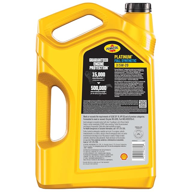 Pennzoil Platinum Full Synthetic 5W-20 Motor Oil