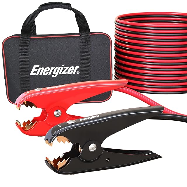 Energizer 1-Gauge 800A Heavy Duty Jumper Cables 25 Feet