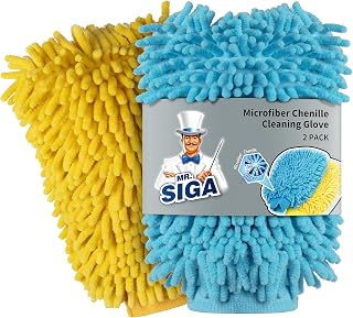 MR.SIGA Premium Microfiber Soft Chenille Car Wash Mitt