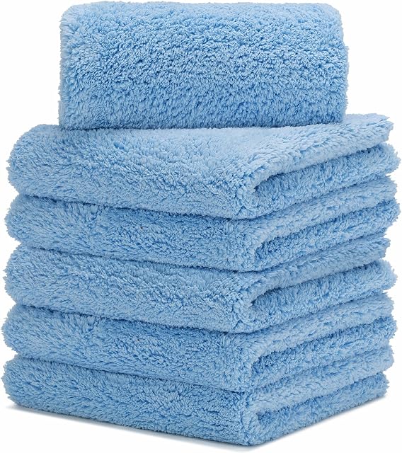 CARCAREZ Microfiber Towels for Cars (450 GSM, 6-Pack)
