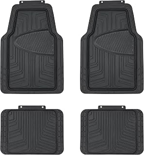Amazon Basics 4-Piece Premium All-Season Anti-Slip Rubber Floor Mats