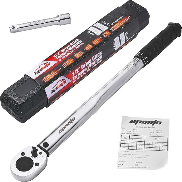 EPAuto 1/2-inch Drive Click Torque Wrench (10-150 ft-lb)