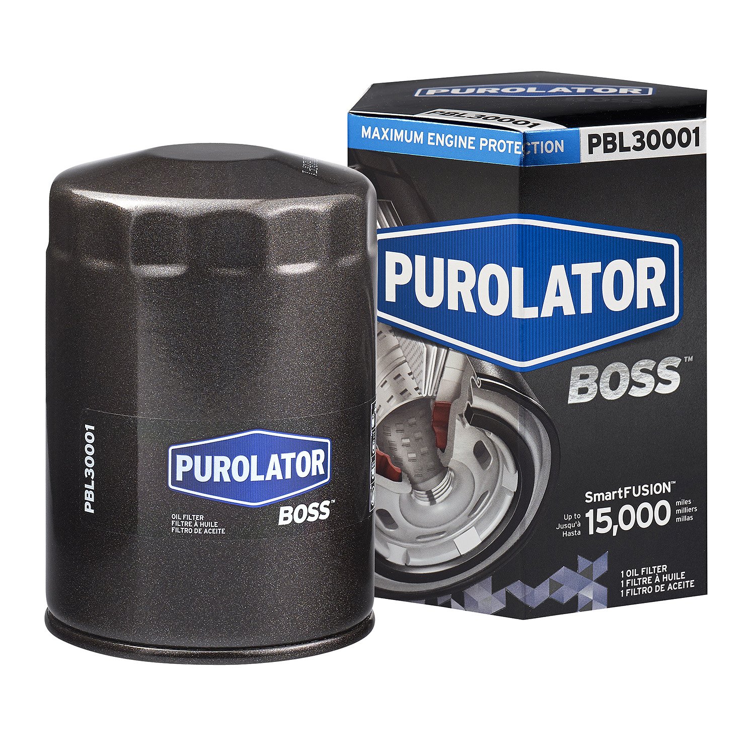 Purolator BOSS PBL30001 Spin-On Oil Filter (SmartFUSION Full Synthetic)