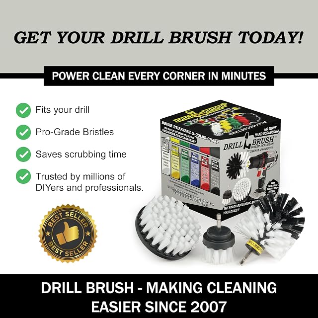 Drillbrush Car Detailing Kit (Soft White)