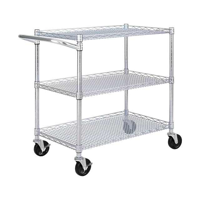 Seville Classics UltraDurable NSF Commercial Heavy Duty Rolling Utility Cart