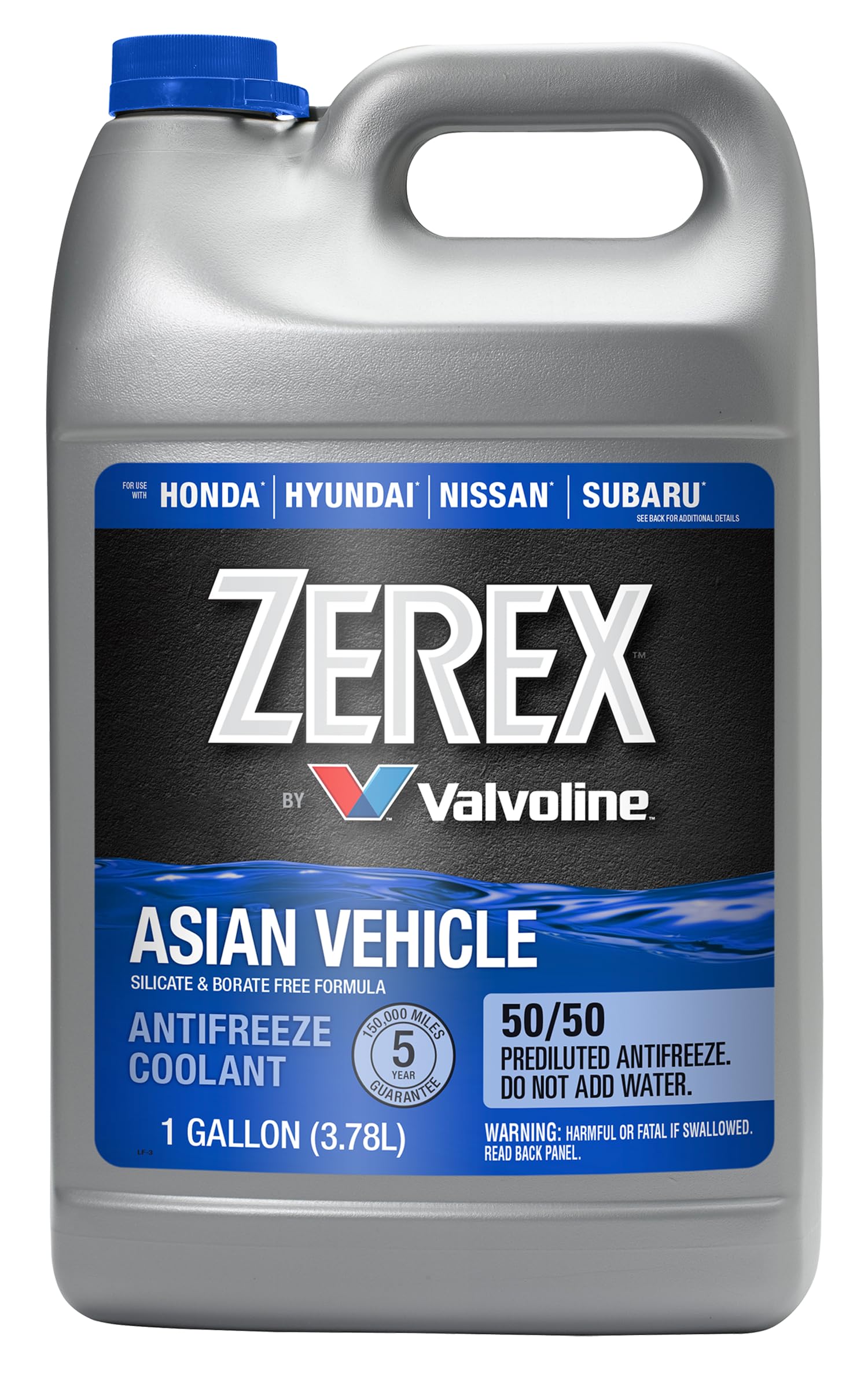 Zerex Asian Vehicle Blue 50/50 Prediluted Antifreeze/Coolant