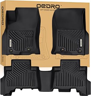 OEDRO Floor Mats for Toyota 4Runner 2013-2024 / Lexus GX460 2014-2023, TPE All-Weather 1st & 2nd Row Full Set