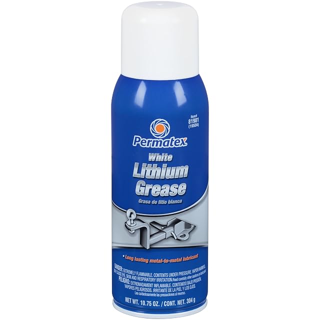 Permatex 81981 White Lithium Grease, 11 oz. Aerosol Can