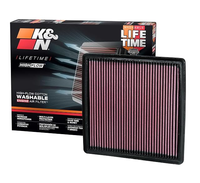 K&N 33-2385 High-Flow Washable Engine Air Filter
