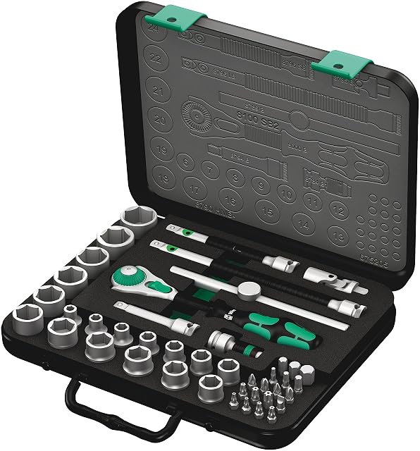 Wera Wera 8100 SB 2 Zyklop 3/8" Metric Ratchet Set, 43-Piece