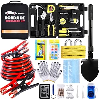 HAIPHAIK Car Emergency Kit (124-Piece)