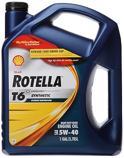 Shell Rotella T6 Full Synthetic 5W-40 Heavy Duty Engine Oil