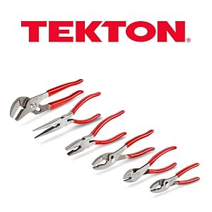 Tekton Pliers Set, 6-Piece (Slip Joint, Groove Joint, Cutting, Lineman's, Long Nose) — image 1