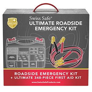 Swiss Safe 2-in-1 Car Emergency Kit (378-Piece: Jumper Cables + 348-Piece First Aid Kit) — image 2
