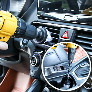 Hiware 4 Pcs Drill Brush Car Detailing Kit with Extend Attachment — image 3