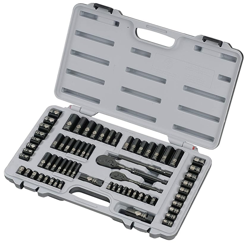 STANLEY Mechanics Tool Set, SAE, 1/4 in. & 3/8 in Drive, 69 Piece, Black Chrome (92-824) — image 1