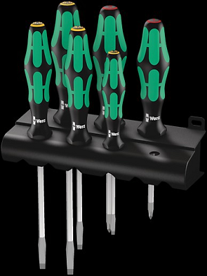 Wera Kraftform Plus 334/6 Lasertip Rack Screwdriver Set — image 1