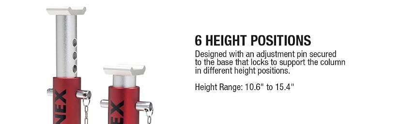 Sunex Tools 1003AJ 3-Ton Aluminum Jack Stands (Pair) — image 2