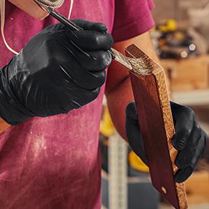 Microflex MidKnight MK-296 Black Nitrile Gloves — image 5