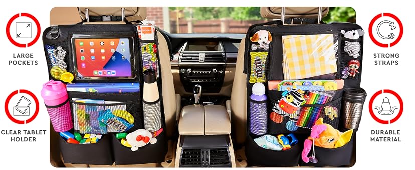 Helteko Backseat Car Organizer Kick Mats (2-Pack) — image 2