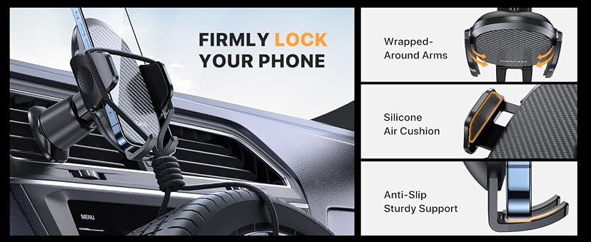 Miracase Phone Holder for Car with Metal Hook Clip, Air Vent Cell Phone Mount — image 6