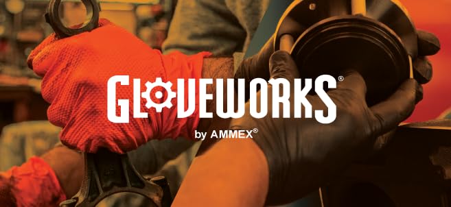 AMMEX Gloveworks HD Industrial Black Nitrile Gloves — image 2