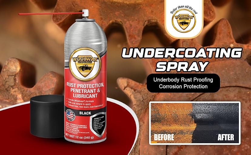 Woolwax Black Aerosol Undercoating Spray (12 oz, 6-pack) — image 2