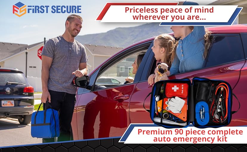 First Secure 90-Piece Emergency Roadside Kit — image 1