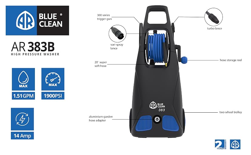 AR Blue Clean AR383B Electric Pressure Washer — image 2
