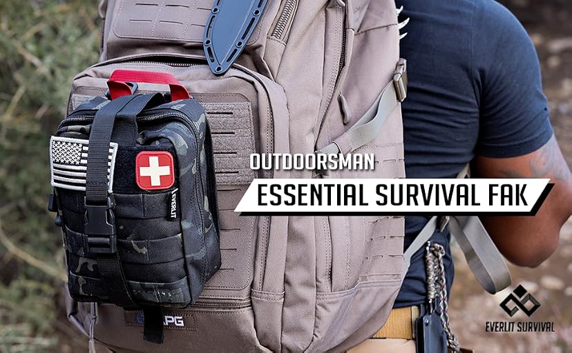 Everlit 250 Pieces Survival First Aid Kit IFAK EMT Molle Pouch — image 10