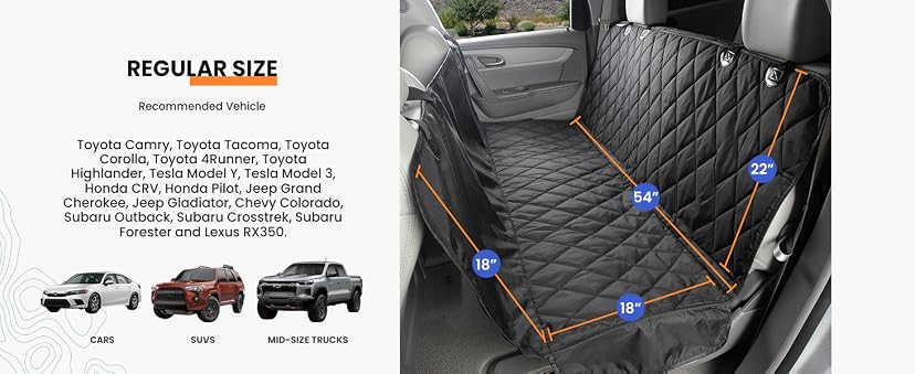 4Knines Dog Backseat Cover with Hammock — image 2