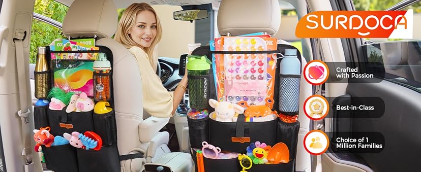 SURDOCA Upgraded Car Back Seat Organizer — image 1