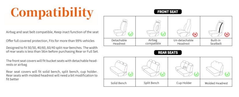 Coverado Car Seat Covers Nappa Leather Full Set — image 12