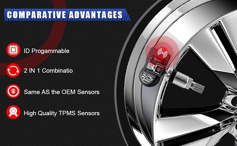 Autel MX-Sensor 315MHz + 433MHz Dual Frequency TPMS Sensor (4-Pack) — image 6