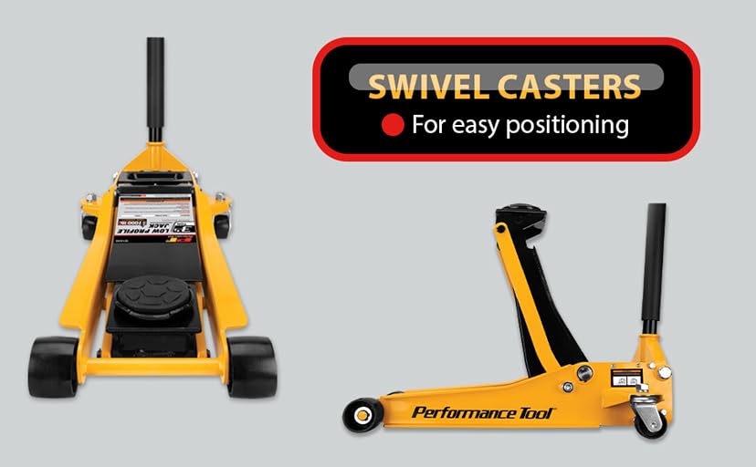 Performance Tool W1645 Professional Low-Profile Swiveling Floor Jack (3.5-Ton) — image 3