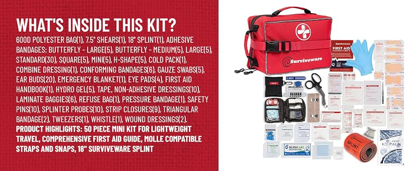 Surviveware 238-Piece Comprehensive Premium First Aid Kit — image 6