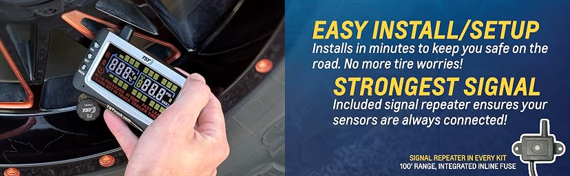 TST (Truck System Technologies) 507 Series TPMS · 4-Sensor Cap Kit with Color Display — image 11