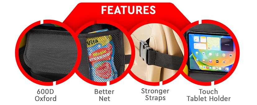Helteko Backseat Car Organizer Kick Mats (2-Pack) — image 5